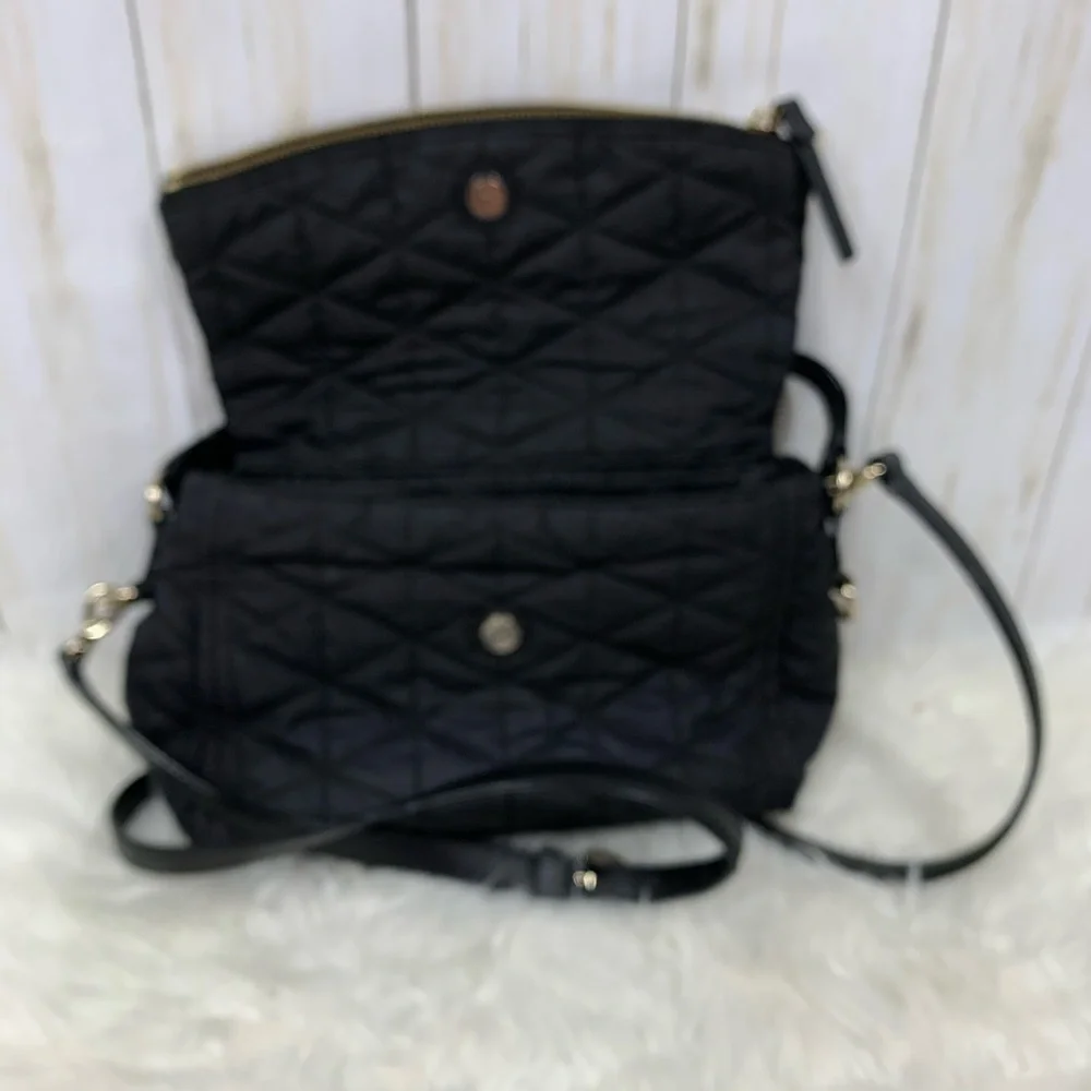 Kate Spade Quilted Flap Purse – Black – Convertible Shoulder/Handbag